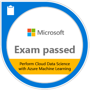 Exam 774: Perform Cloud Data Science with Azure Machine Learning certification